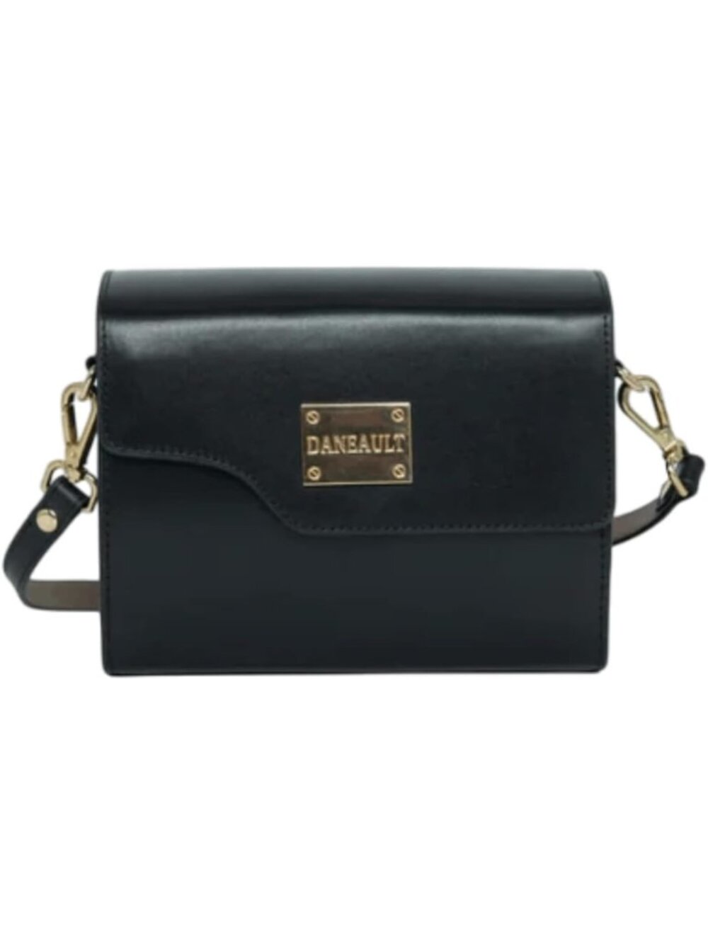 Daneault Womenâs Bag Black Small Leather Crossbody & Shoulder Bag 2-In-1 Color